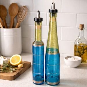 Oil & Vinegar Art Glass Cruets NEW